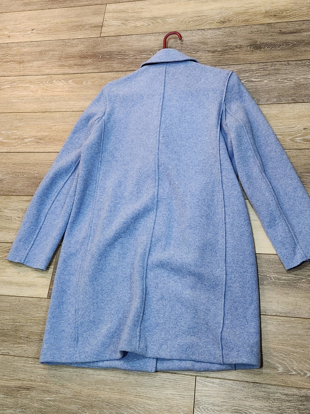 J. Crew Cornflower Light Blue Wool-Blend Single-Breasted Pea Coat Size 8 - Picture 7 of 8